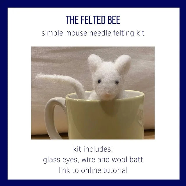  Mice Needle Felting Starter Kit Felt Mouse Craft Kit, Needle  Felting Kit Beginner Unfinished Wool Felt Mouse Craft Kit for Beginner DIY  Craft. : Arts, Crafts & Sewing
